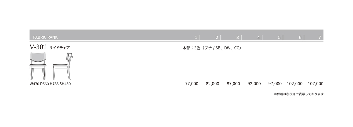 V-301 Price List