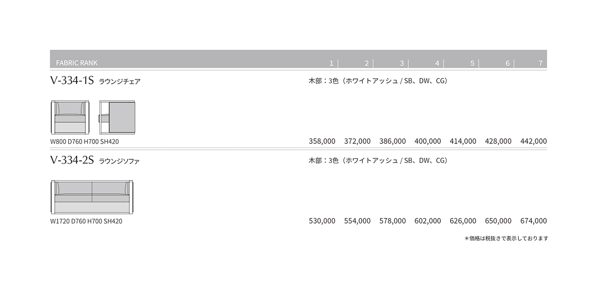 V-334 Price List