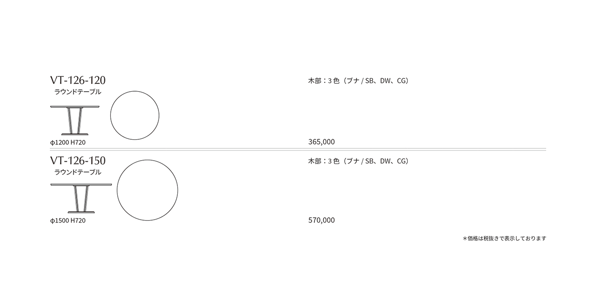 VT-126 Price List